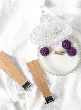 20PCS Natural Wood Wax Wick DIY Candle Material Soy Wax Arom