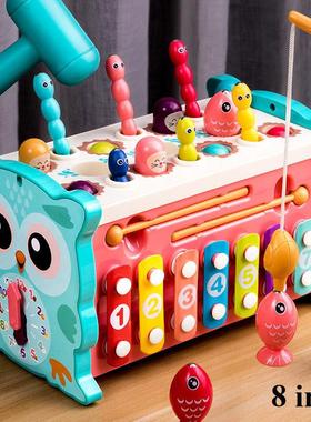 Baby Montessori Toys Fishing Owl Cube 0 6 12 Months Learning