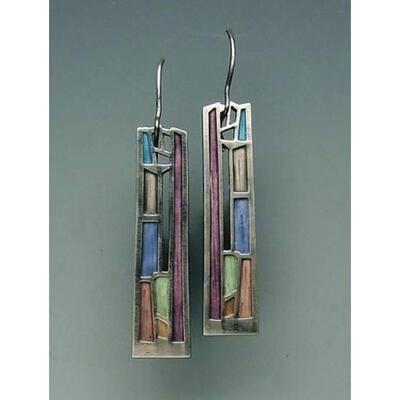 Ancient Vintage Earrings Silver Color Carved Pattern Handmad