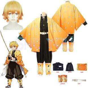 Anime Demon Slayer Kimetsu no Yaiba Agatsuma Zenitsu Cosplay