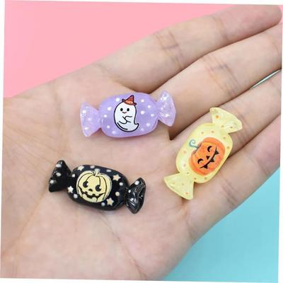 10Pcs Halloween Pumpkin Ghost Candy Flatback Cabochon