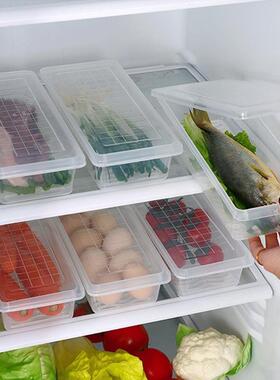 Drain Storage Container Plastic Freezer Food Organizer Box