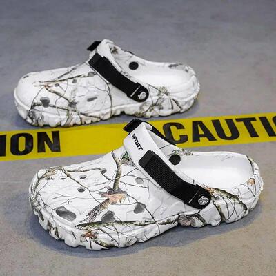 cro-s Flat Sandals Men Shoes 2025 Slippers Men Garden Platfo