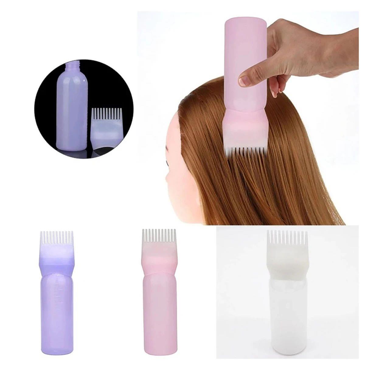 Barber Dyeing Bottle Shampoo Oil Applicator Brush Scalp Trea