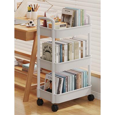 Three layer rolling plastic storage rack三层滚动塑料存储架