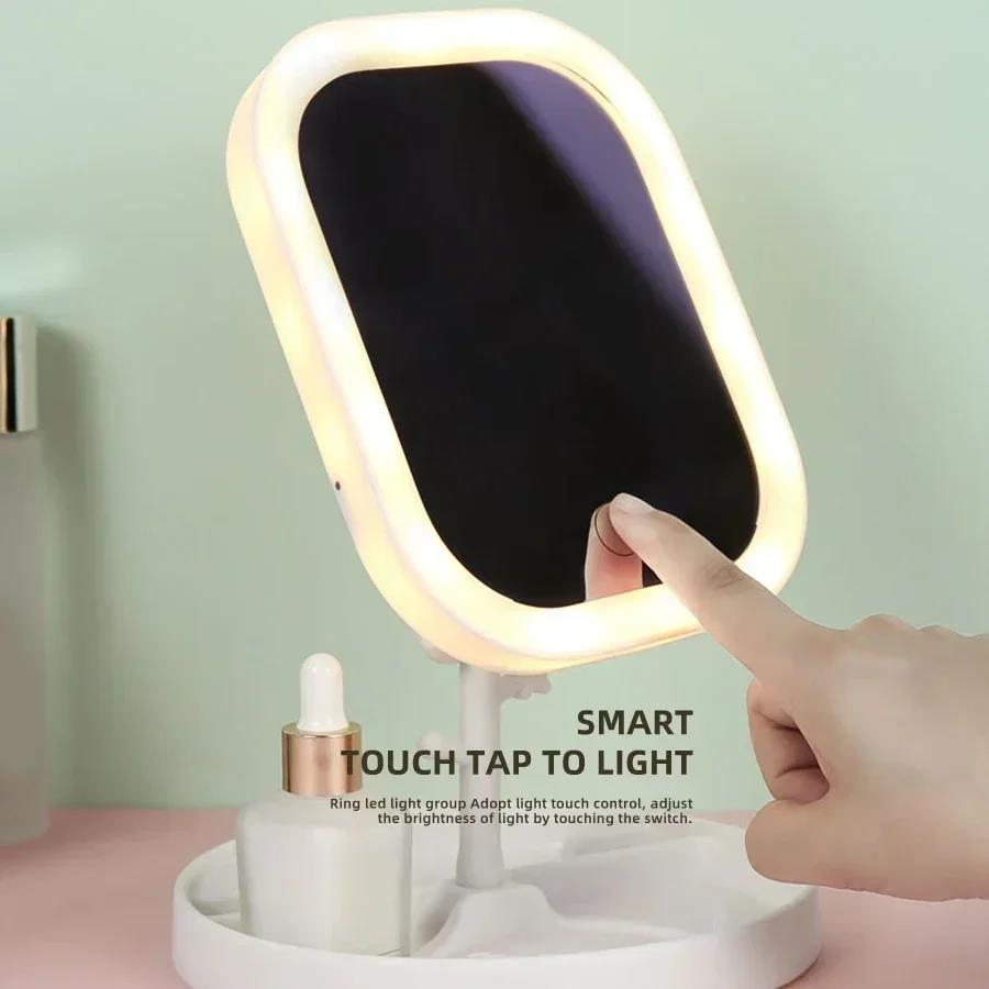 LED vanity mirror intelligent adjustable three-color light v