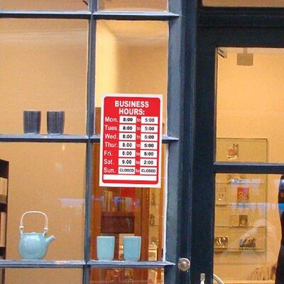 2pcs Business Sticker Open Signs Store Office Decorative