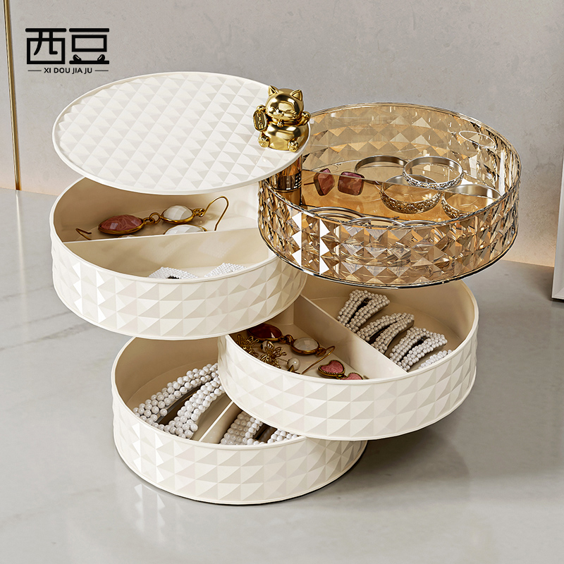 旋转多层首饰盒发饰饰品发箍收纳