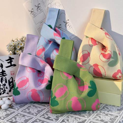 蛇年喜庆针织包节日伴手礼物袋