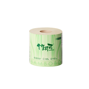 竹可可4层8卷印花原生竹浆纸保湿乳霜卷纸柔软纸巾整箱家用实惠装