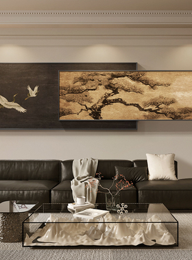 中古风客厅装饰画 画法式覆古沙发背景墙挂画 画新中式高级感迎客