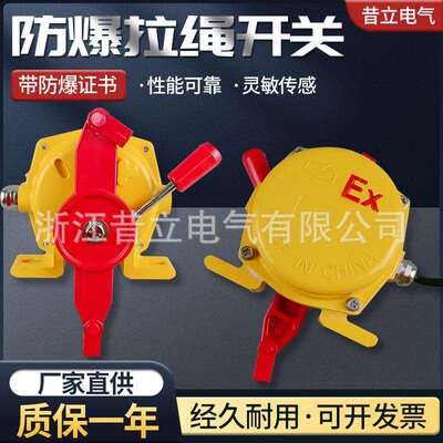 手动防爆双向拉绳开关BKLT2防爆拉绳拉线急停开关输送带保护装置