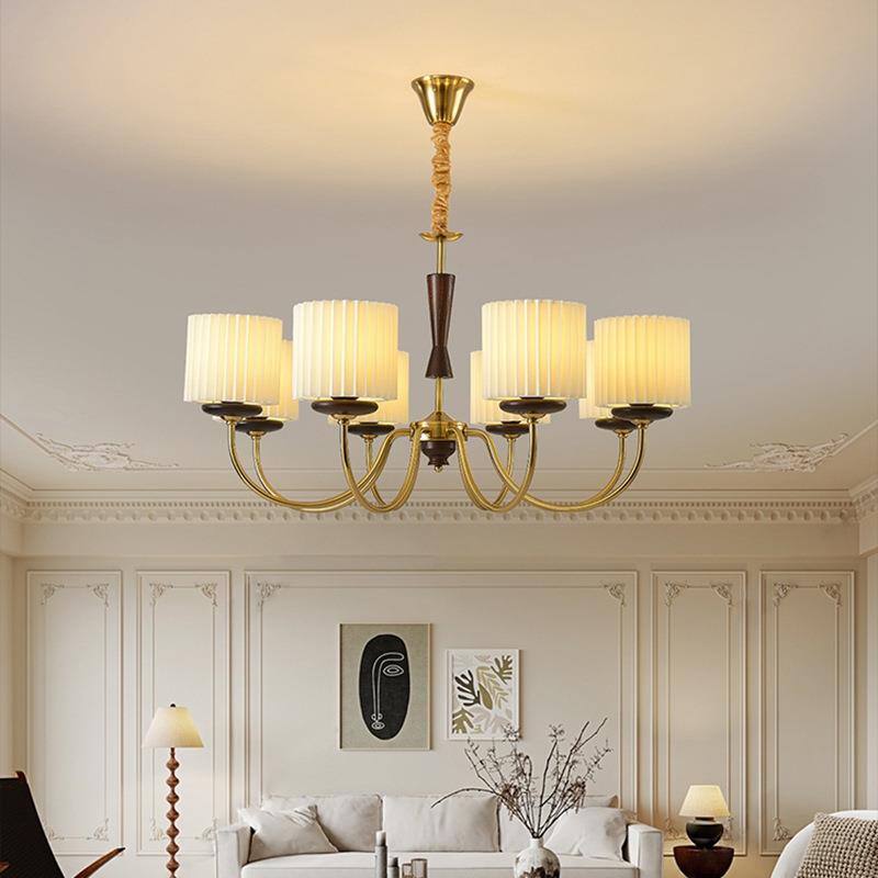 中古风吊灯美式浪漫温暖客厅餐厅卧室简约现代奶油法式轻奢复古灯