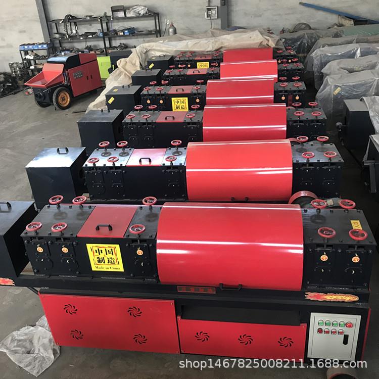 建筑脚手架子管效直除锈刷漆机全自动多功能双曲线钢管调直一体机