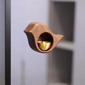 日式 入户提醒门铃磁吸撞铃铜铃铛创意小鸟风铃挂饰 铃铛挂件吸门式