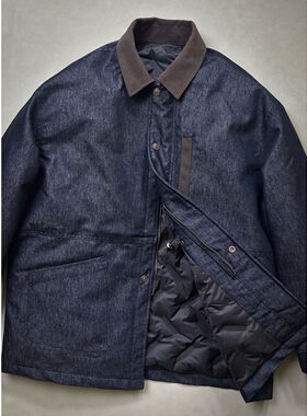 SKYROCKET扶摇【西部世界】（复古风丹宁蓝做旧中长款羽绒服）