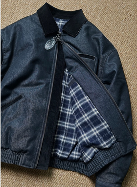 SKYROCKET扶摇【浴血黑帮】（美式休闲风做旧丹宁拼接羽绒外套）