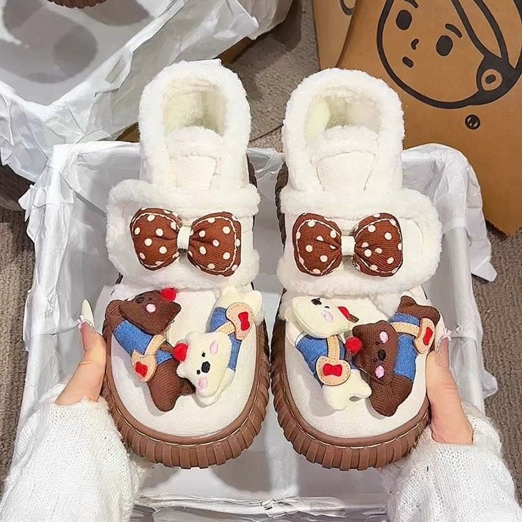 巨好看雪地靴子女2025冬新款爆款厚底加绒加厚保暖棉鞋短靴马丁靴