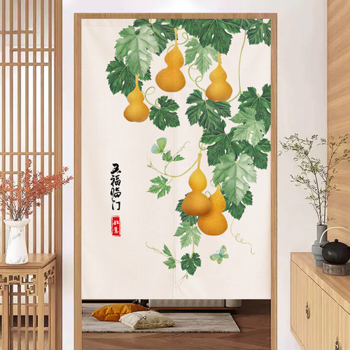 加厚棉麻2024家用门帘中式风格