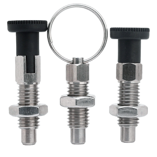 拉环分度销ZAC45旋钮柱塞LAC16粗牙螺纹PMXYK/PMXK不锈钢自锁复位