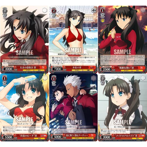 正版日谷卡牌远坂凛Fate stay night fsn凛FGO收藏摆件WS黑白双翼