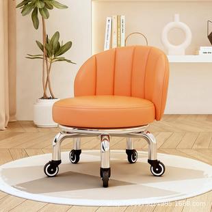 滑轮矮凳万向轮小凳子靠背小板凳家用带娃可移动儿童学步美缝配件