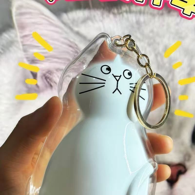 超大号猫毛收纳盒收纳扭蛋咪毛发存放胶囊扭蛋摆件挂件逗猫棒