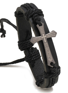 灵魂对撞欧美情侣十字架手链小众ins朋克复古配饰