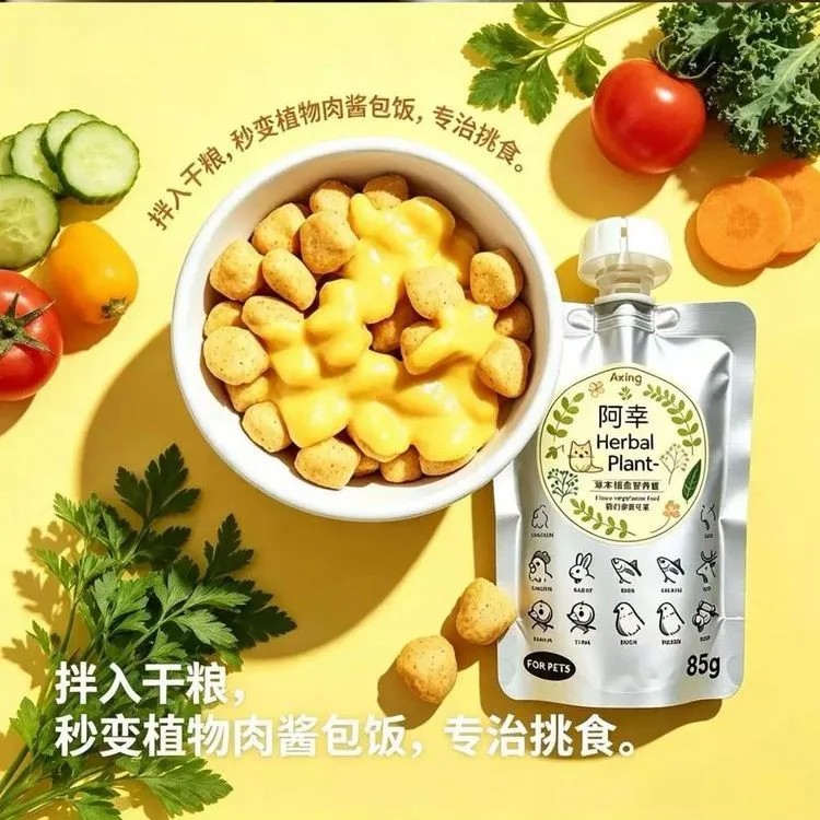 阿幸家宠物零食草本植愈营养酱/猫零食湿粮包/餐盒