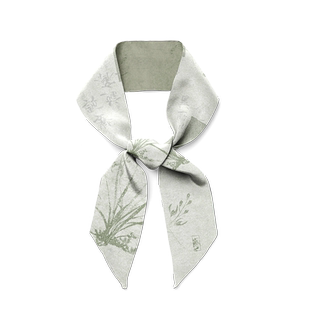 印艺苑联名我煮阿茶新中式国风绿色夏天兰亭集序丝巾