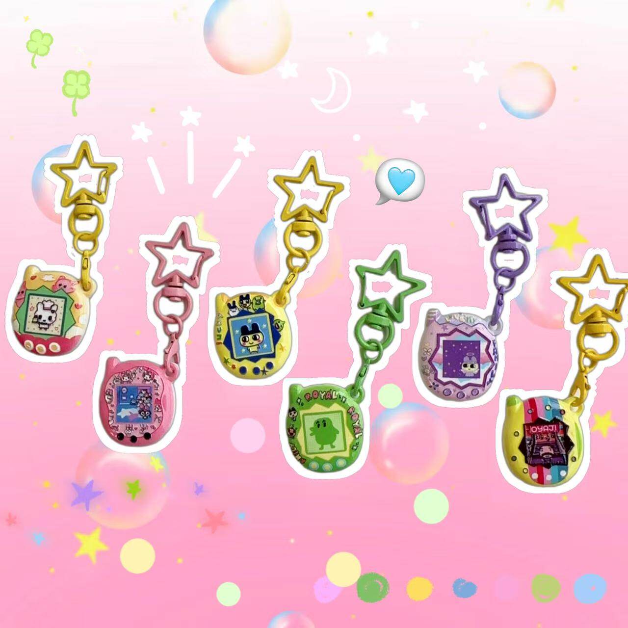 Y2K复古日系星星扣迷你手机挂件