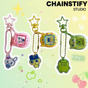 卡通拓麻歌子小挂件麻美吉手机吊坠潮玩钥匙扣星星扣迷你包包挂饰