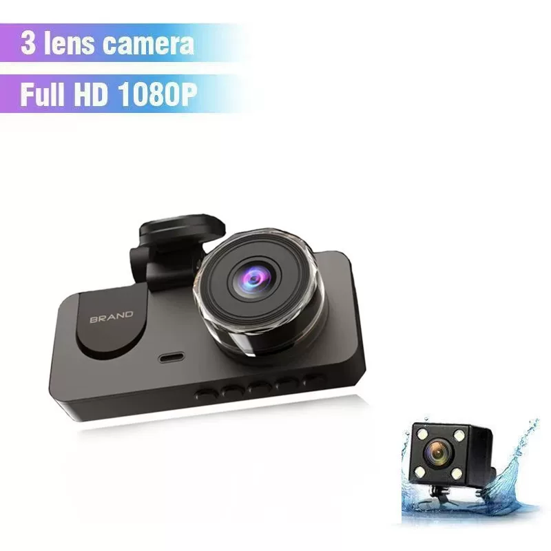 Новейший трехобъективный видеорегистратор для вождения HD 1080P Lingtong 6248 с тройной записью