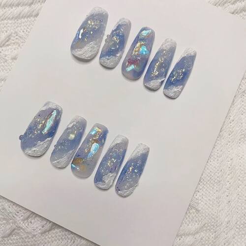 美甲片人鱼姬海洋系列穿