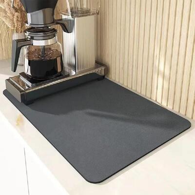 Absorbent Coffee Mat, Solid Color Placemat, Bottle Cutlery,