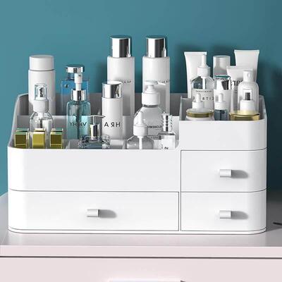 Organizer Drawers Plastic Cosmetic Storage Box Desk Make Up