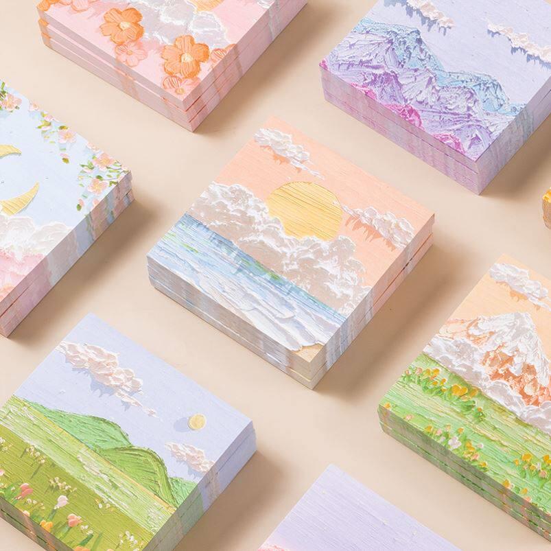 正方形便签纸cute sticky notes post note set便利贴 - 实物图