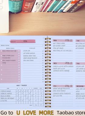A5 Agenda Planner Notebook Diary Weekly Planner Goal Habit S