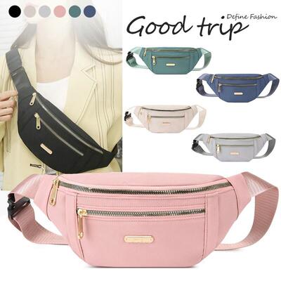 Women Waist Bag Fanny Pack Zipper Chest Bag Female Banana Ba