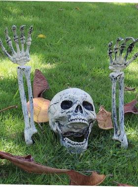 Halloween decorations with skull props万圣节骷髅头Party