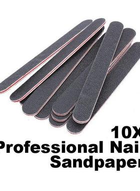 10PCS Sanding Nail File Nail Art Buffer Salon Glitter Tools