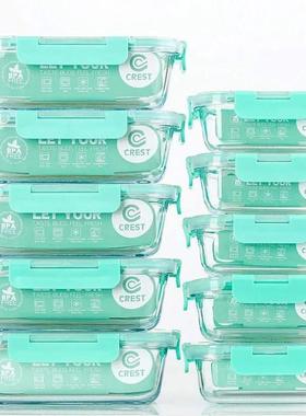 [10-Pack] Glass Food Storage Containers with Lids, Airtight,