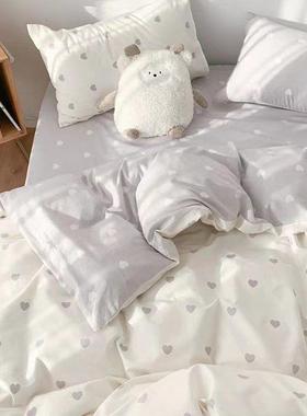 4 pcs bed sheets set beddings cotton flat sheet pillowcases