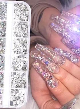 1440Pcs Flat Back 3D Nail Art Rhinestones AB Crystal Strass