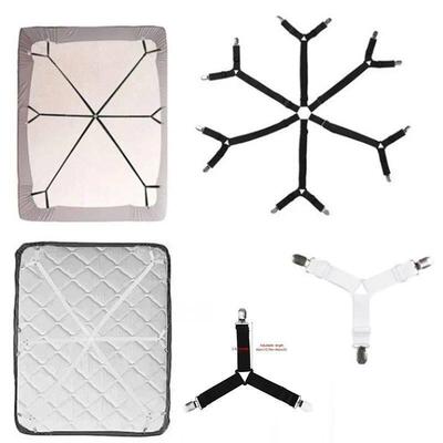 Bed Sheet Holder Mattress Clip Fasteners Cover Blankets Gri