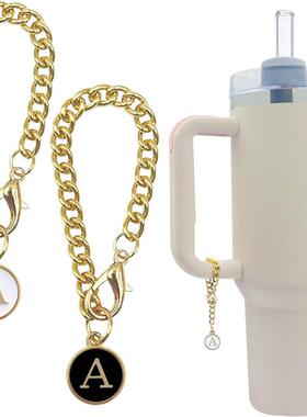 2pcs Letter Charm Accessories for Cup Initial Name I
