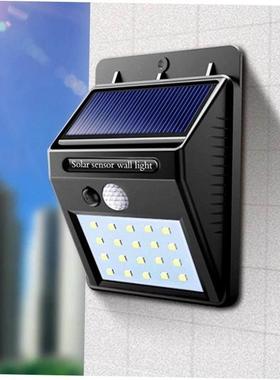 LED solar wall light, human body sensing courtyard light路灯