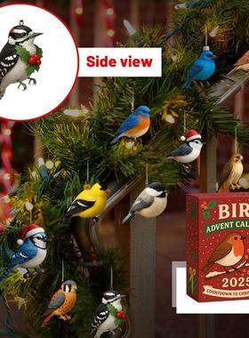 24 Days Christmas Bird Advent Calendar Countdown Calendar