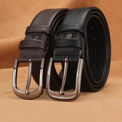 Mens Waist Belt Men Belts Leather Man For Jeans Black Male