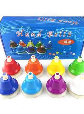 Desk Bells Rainbow Diatonic Hand Bell toy for Kids Musical L